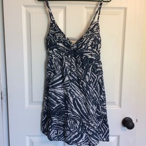 Blue and white summer dress